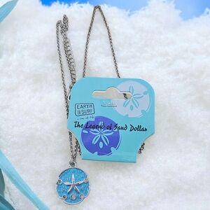 Elegant Silvertone Sand Dollar Necklace